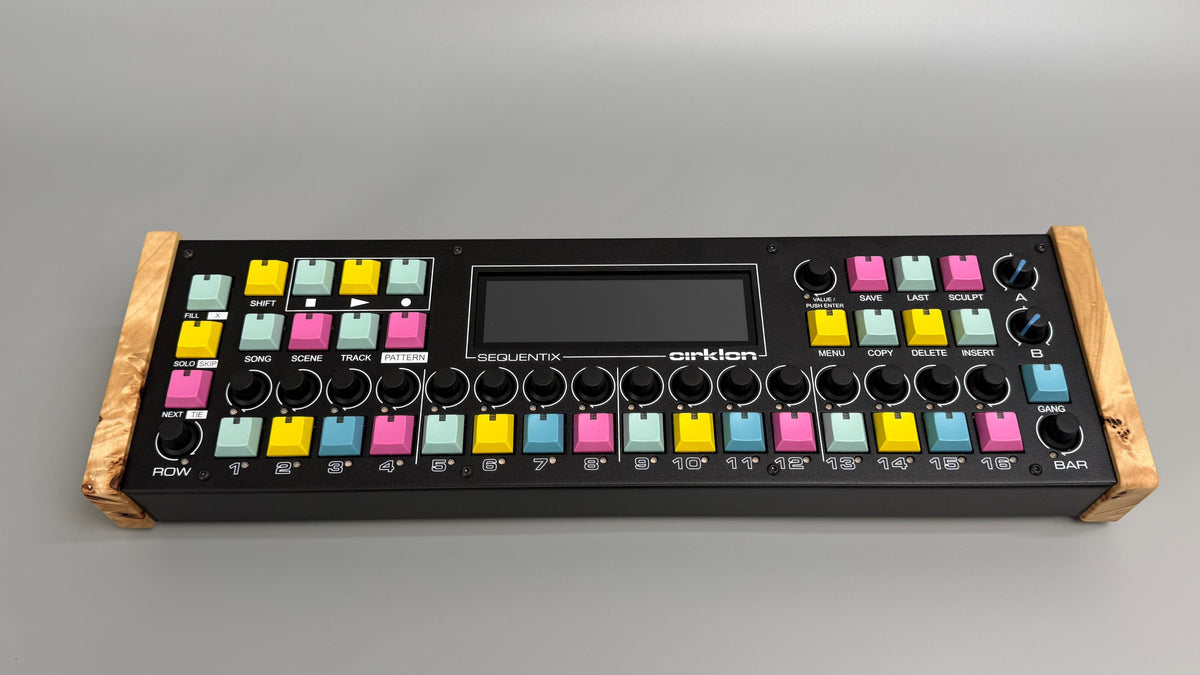 Cirklon2 Sequencer #4015, CVIO model, multicolour keys + burr poplar